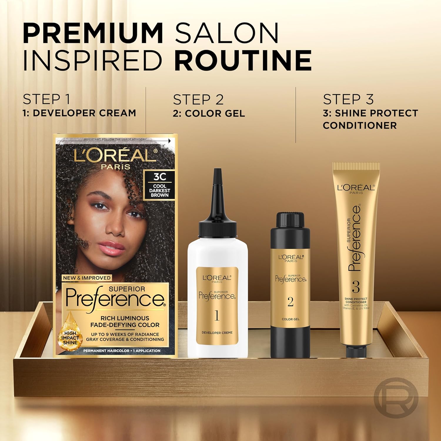 Explains the step-by-step process for using the hair color products to achieve salon-quality results at home.