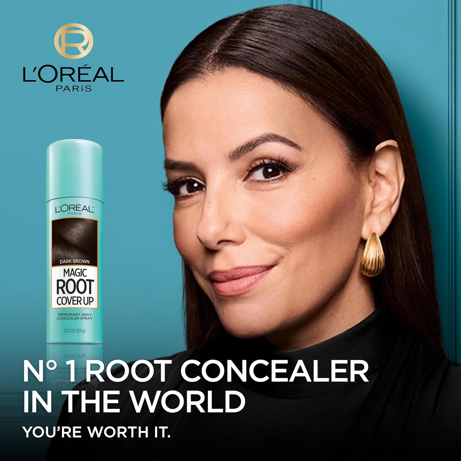 Highlights the product's ability to conceal roots and grays as the #1 root concealer in the world.
