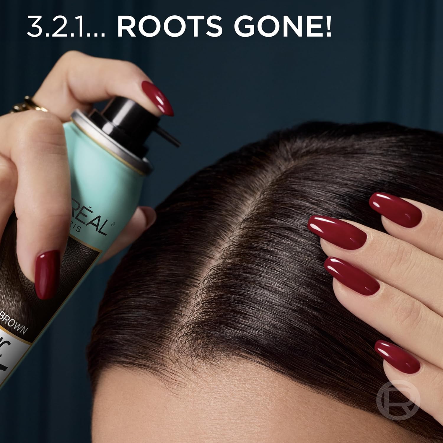 Highlights the product's ability to effectively cover up roots and gray hair regrowth.