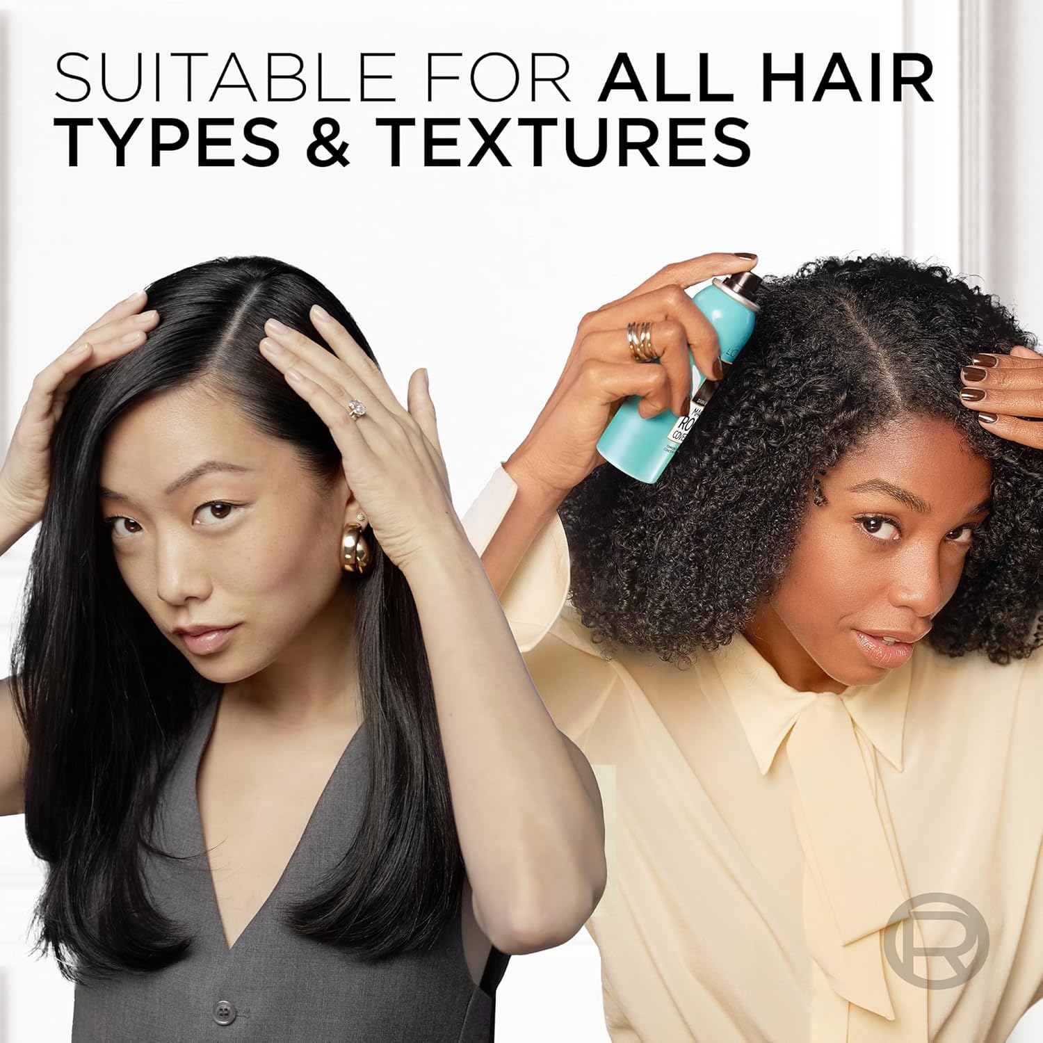 Demonstrates the versatility of the product by showing it being used on different hair types and textures, reassuring customers of its broad compatibility.