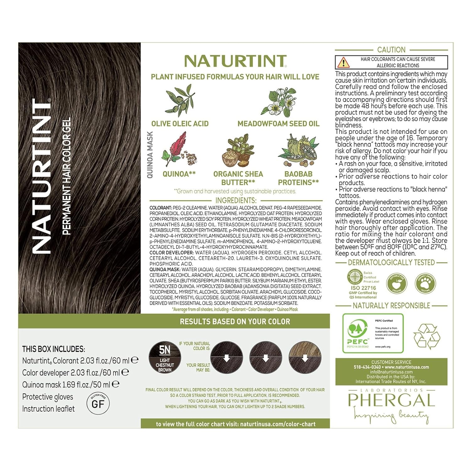 Shows all the items included in the hair color kit to set expectations for what the customer will receive.