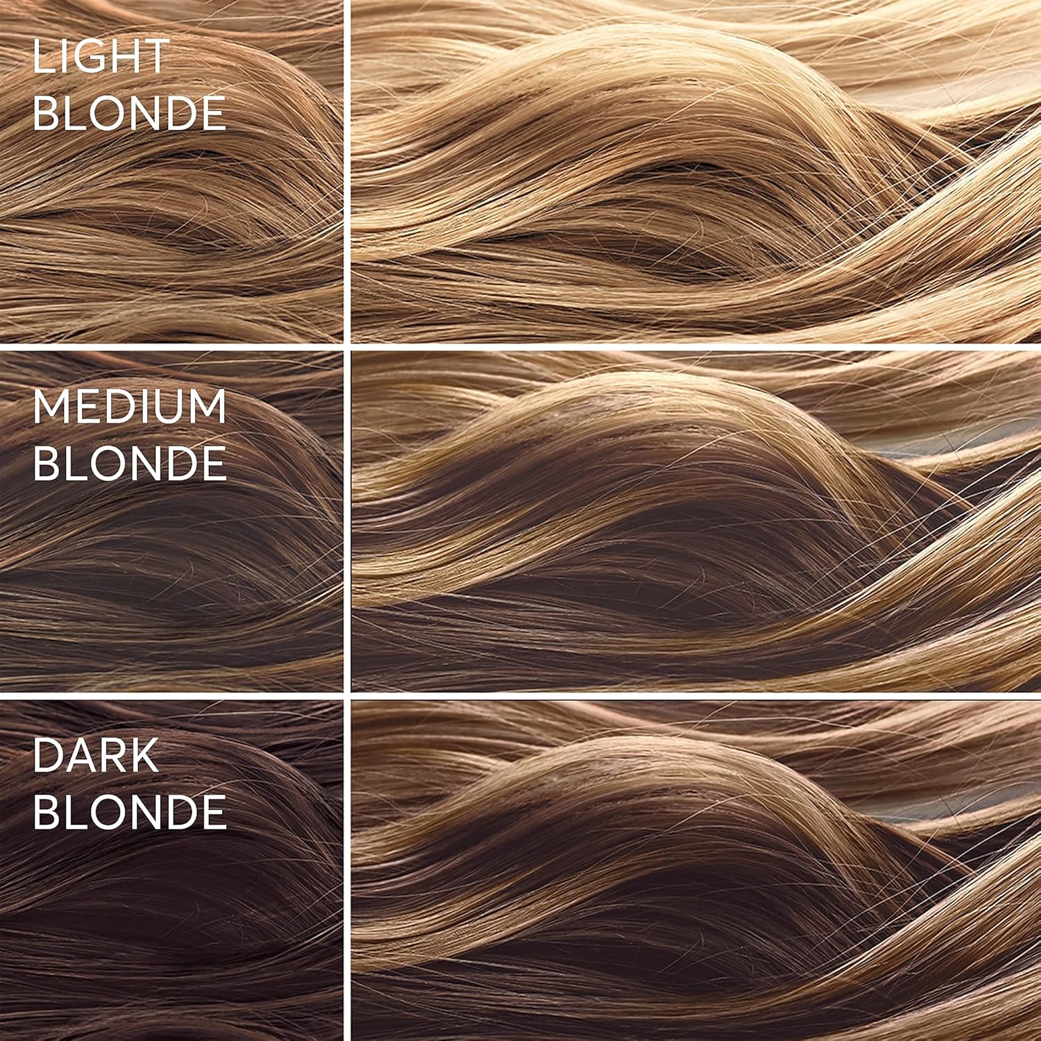 Guides customers in selecting the right blonde hair color shade by visually showcasing different blonde tones.
