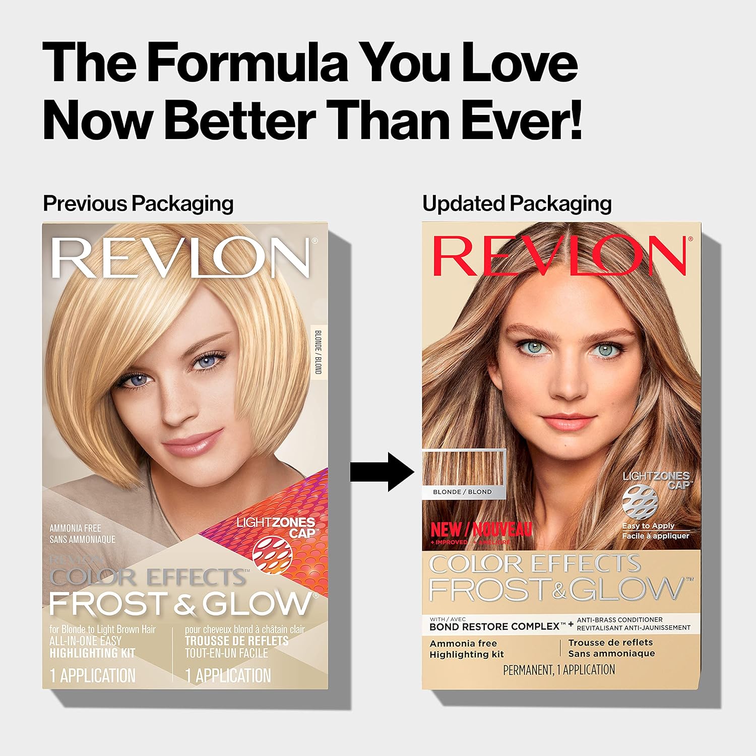 Highlights the improvements made to the product's packaging and formula compared to the previous version.