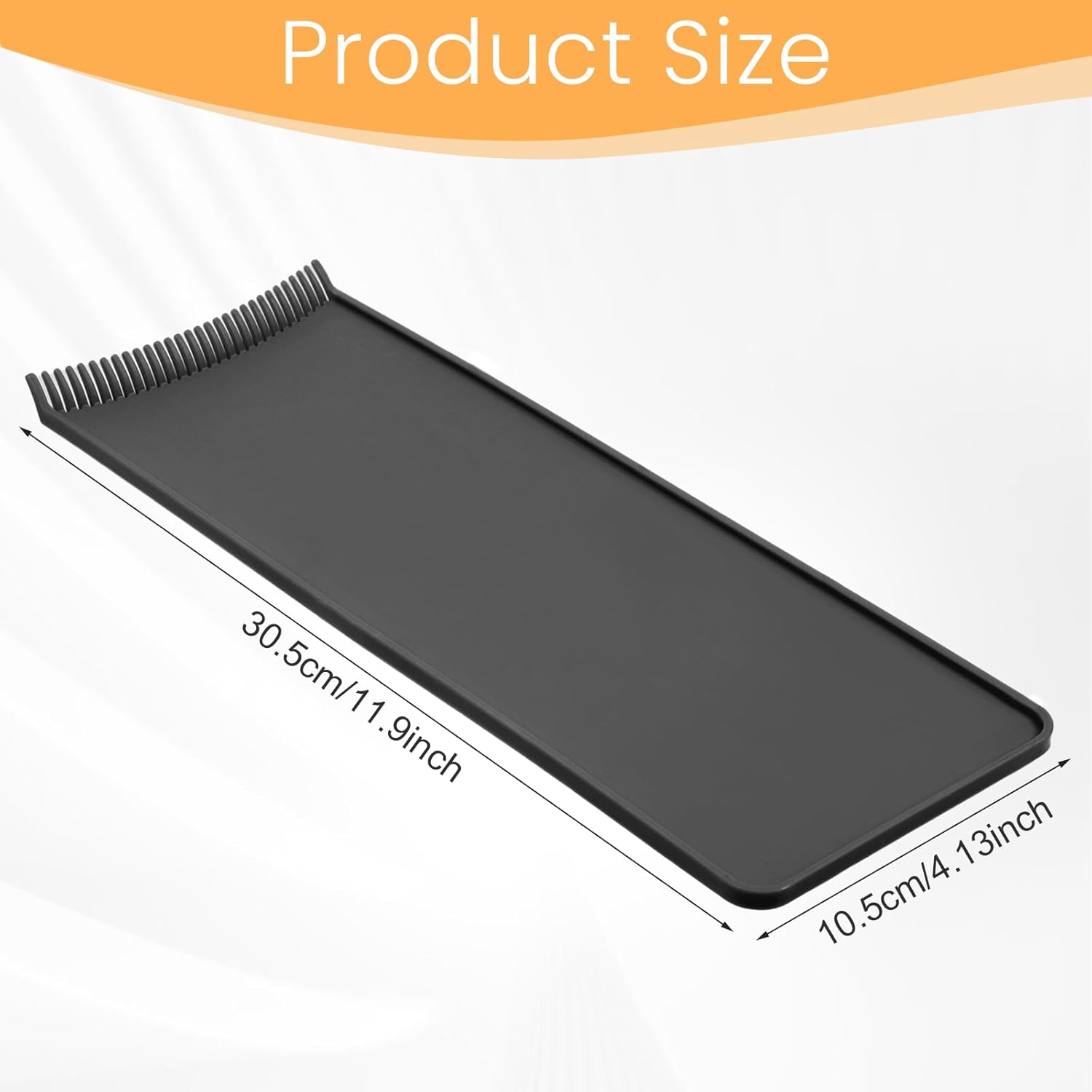 Clearly shows the exact dimensions of the product in both metric and imperial units to eliminate confusion about its size.