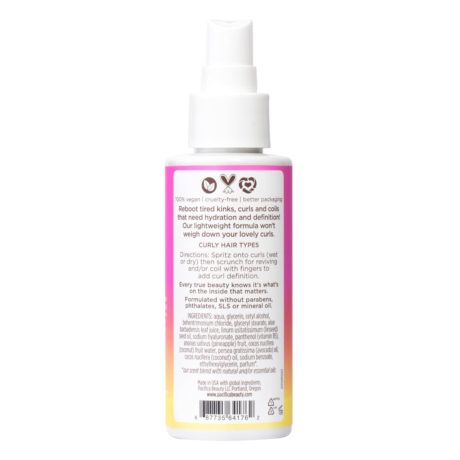 Highlights the product's ability to reboot and define tired curls while providing hydration without weighing them down.