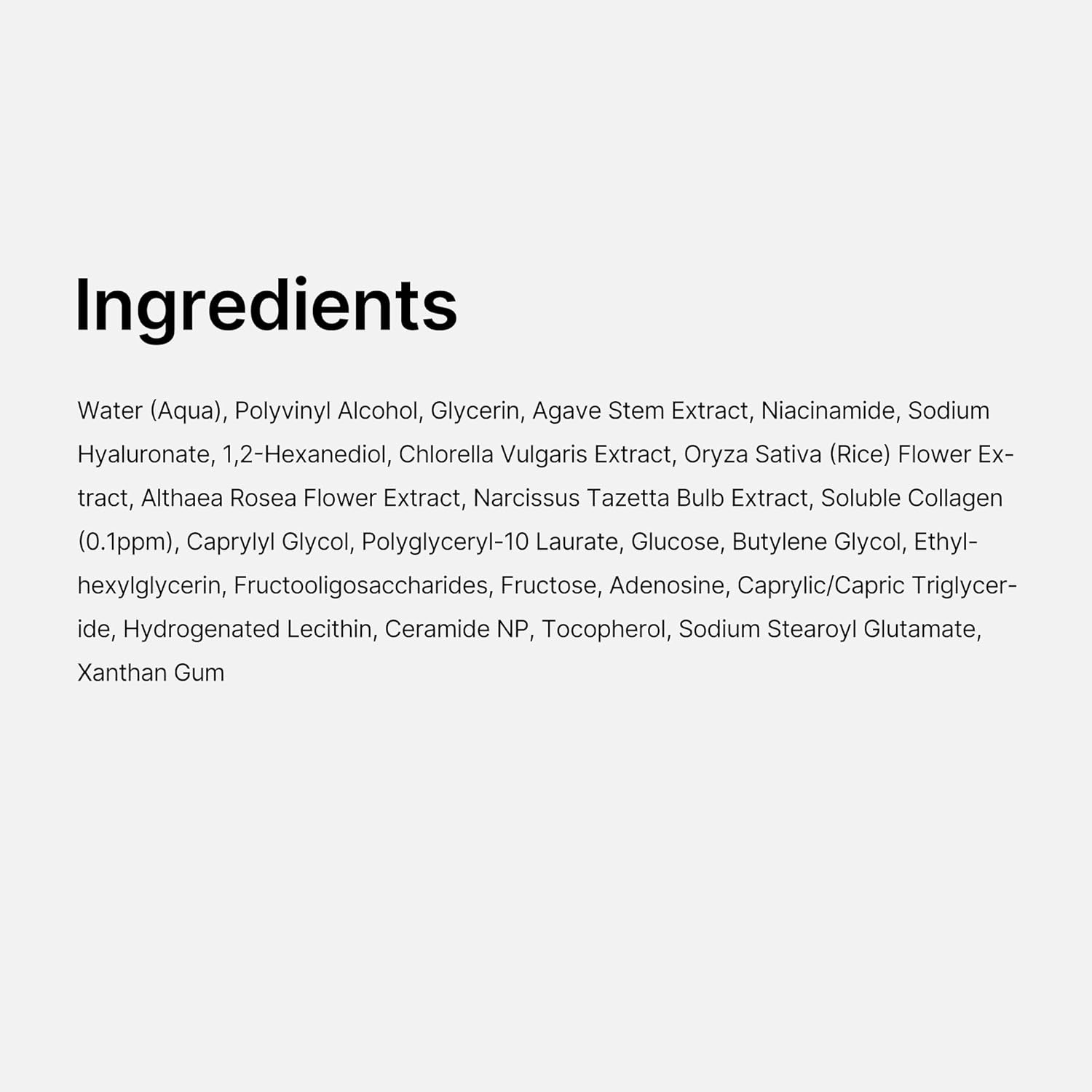 Provides transparency by listing all the ingredients contained in the product.