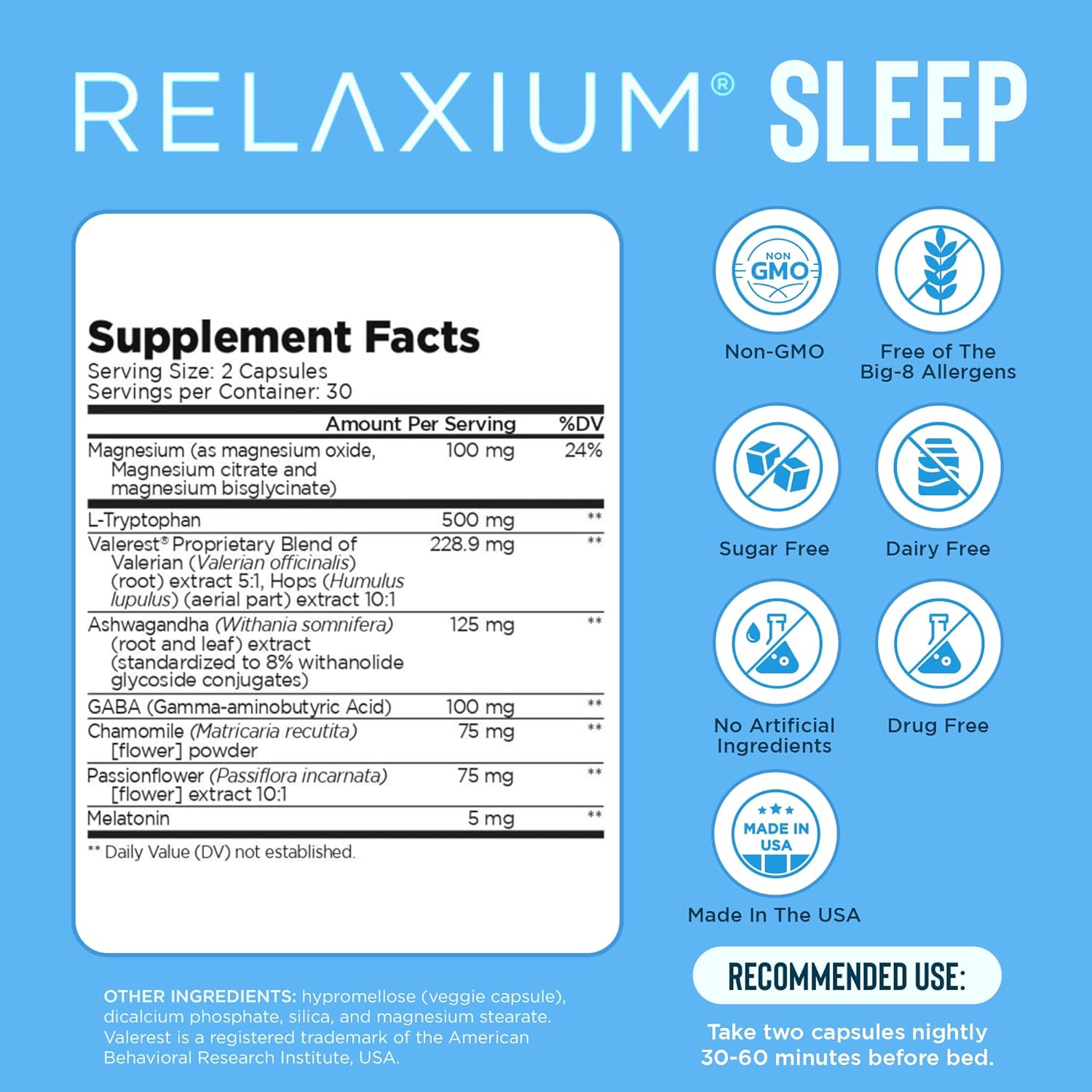Highlights the product's natural, drug-free formula designed to promote better sleep.