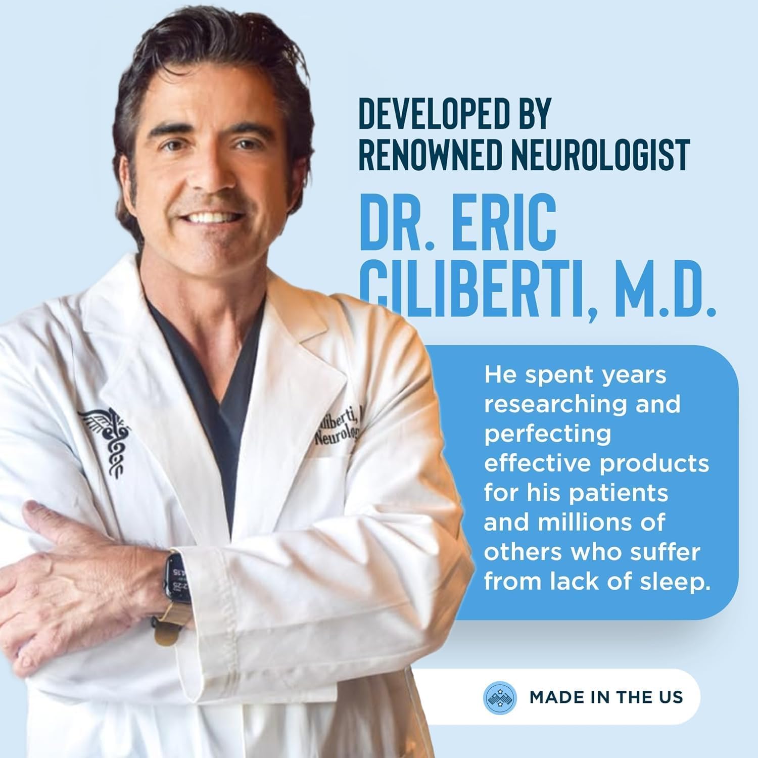 Establishes credibility and authority for the product by highlighting its development by a renowned medical expert.