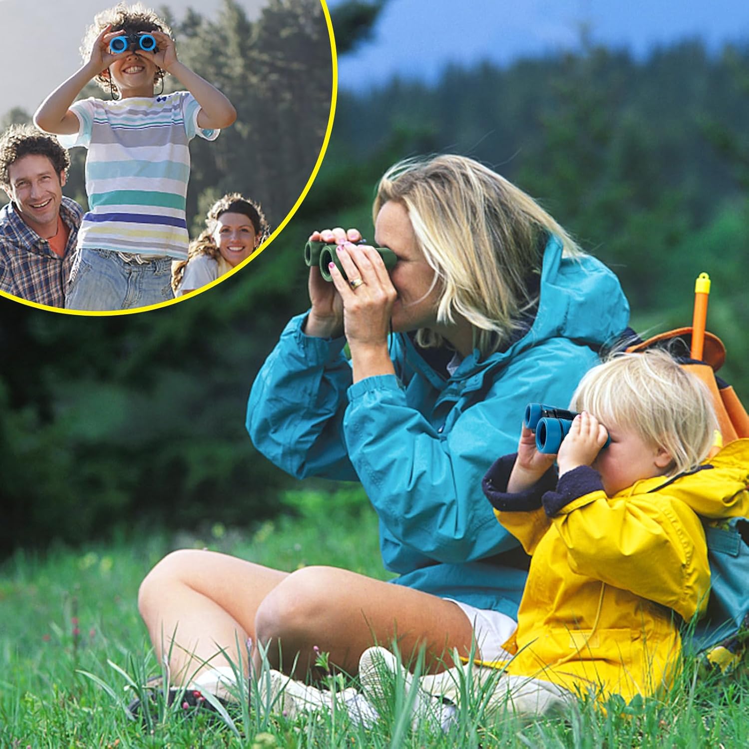 Showcases the product being used in a family outdoor setting, highlighting its suitability for bonding activities and encouraging exploration.