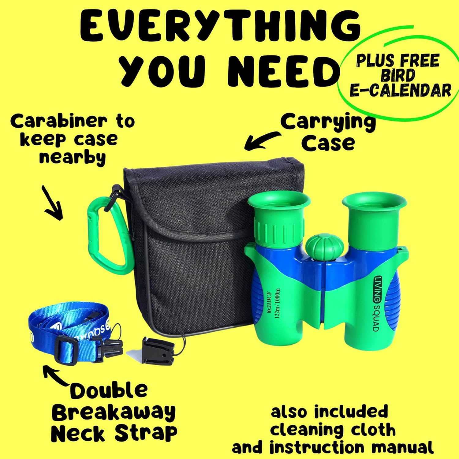 Shows all the items included in the product bundle to set expectations for what the customer will receive.