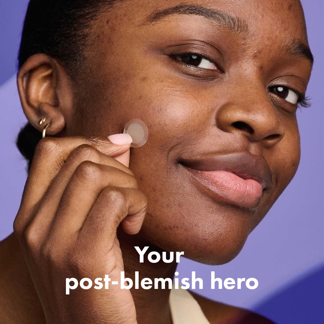 Highlights the product's ability to treat skin after blemishes, positioning it as a solution for post-acne care.