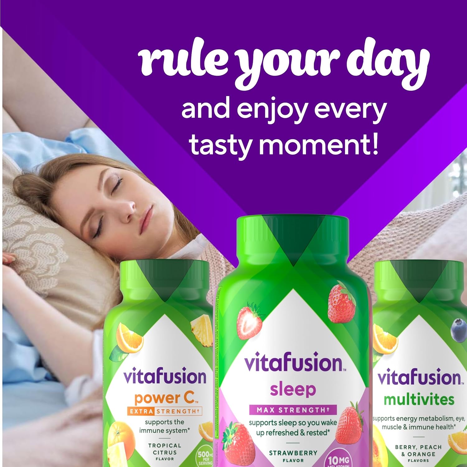 vitafusion Max Strength 10 mg Melatonin Gummies: Infographics