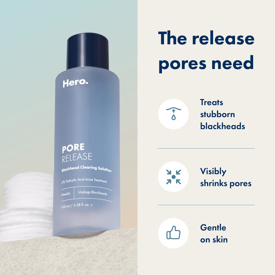 Highlights multiple benefits of the product: treating blackheads, shrinking pores, and being gentle on skin, to appeal to customers with various skincare concerns.