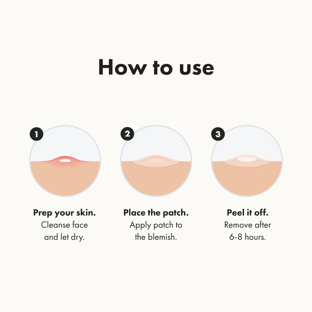 Provides step-by-step instructions on how to properly use and apply a skin patch product.