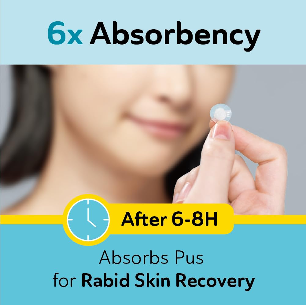 Highlights the product's superior absorbency and long-lasting effectiveness for skin treatment. Emphasizes the product's ability to absorb pus and promote quick skin healing.