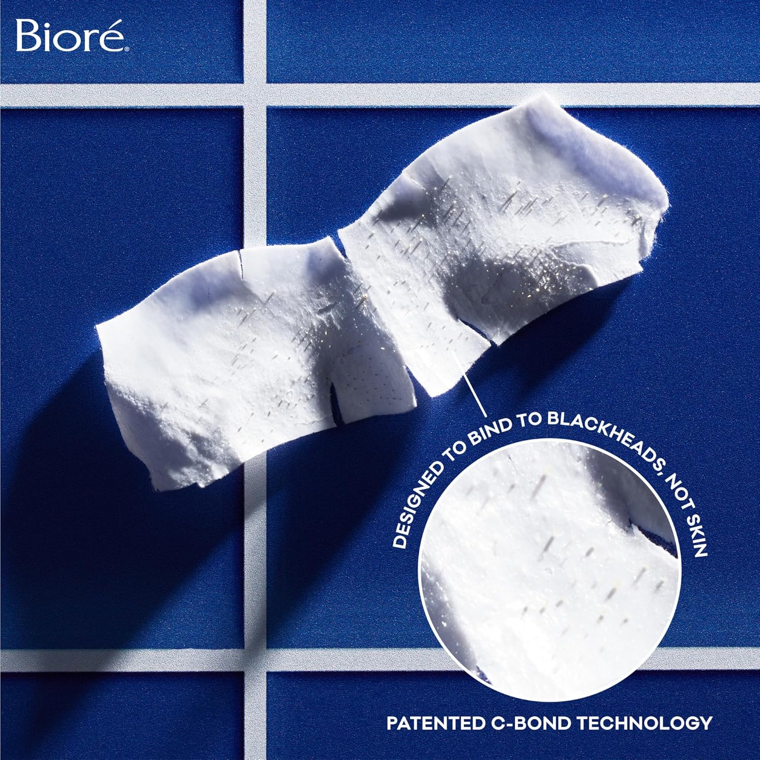 Highlights the product's unique technology designed to effectively remove blackheads without damaging skin.