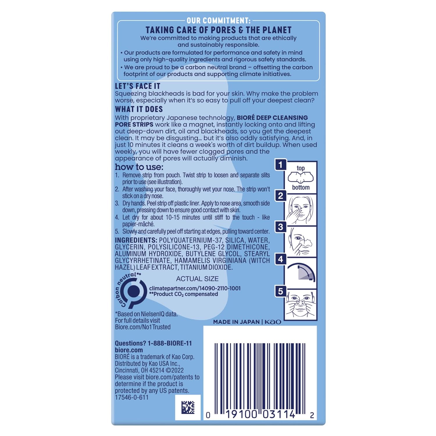 Bioré Original Blackhead Remover Strips: Infographics