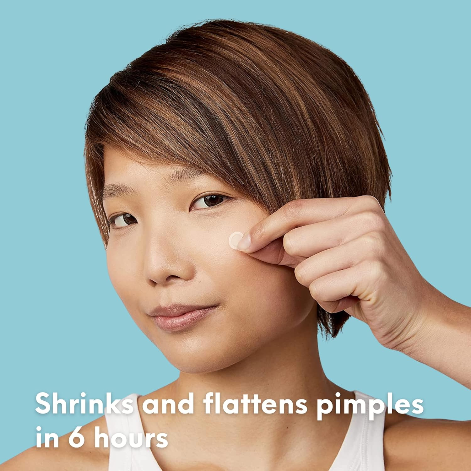 Demonstrates the product's ability to quickly reduce pimples, emphasizing its effectiveness for potential customers with acne concerns.