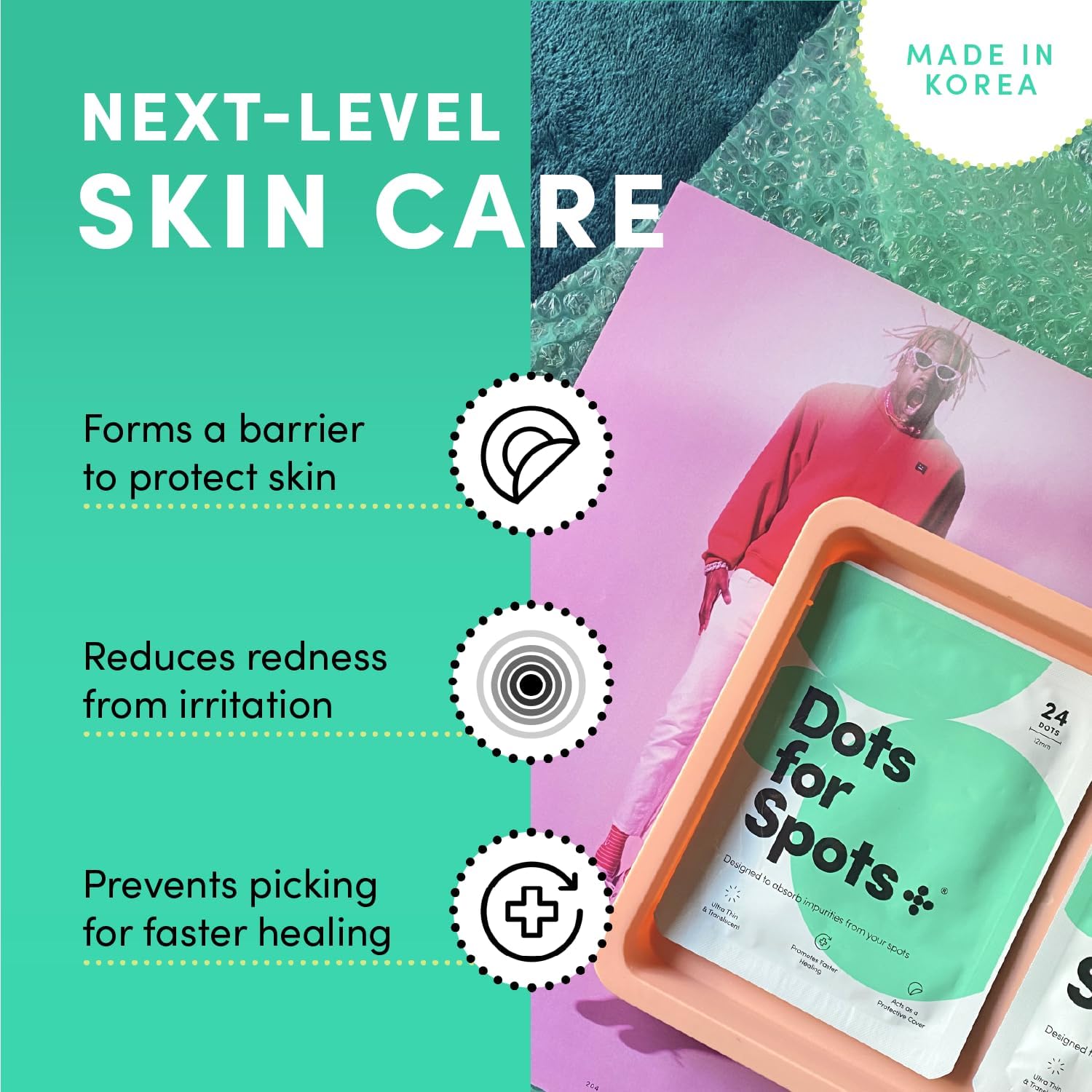 Highlights multiple benefits of the skincare product to show its effectiveness in protecting and improving skin health.