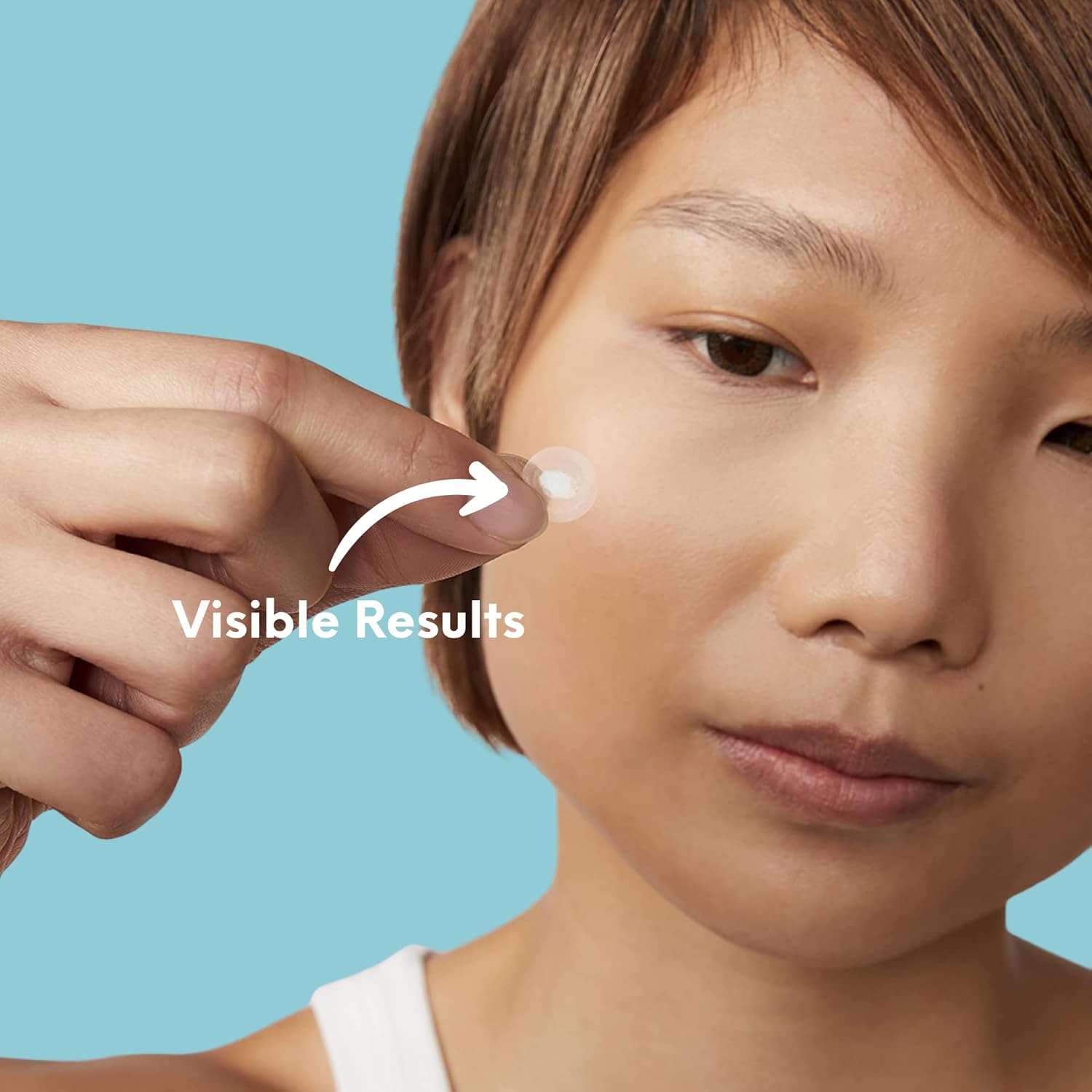Demonstrates the immediate and noticeable effect of the skincare product on the skin, emphasizing its efficacy.