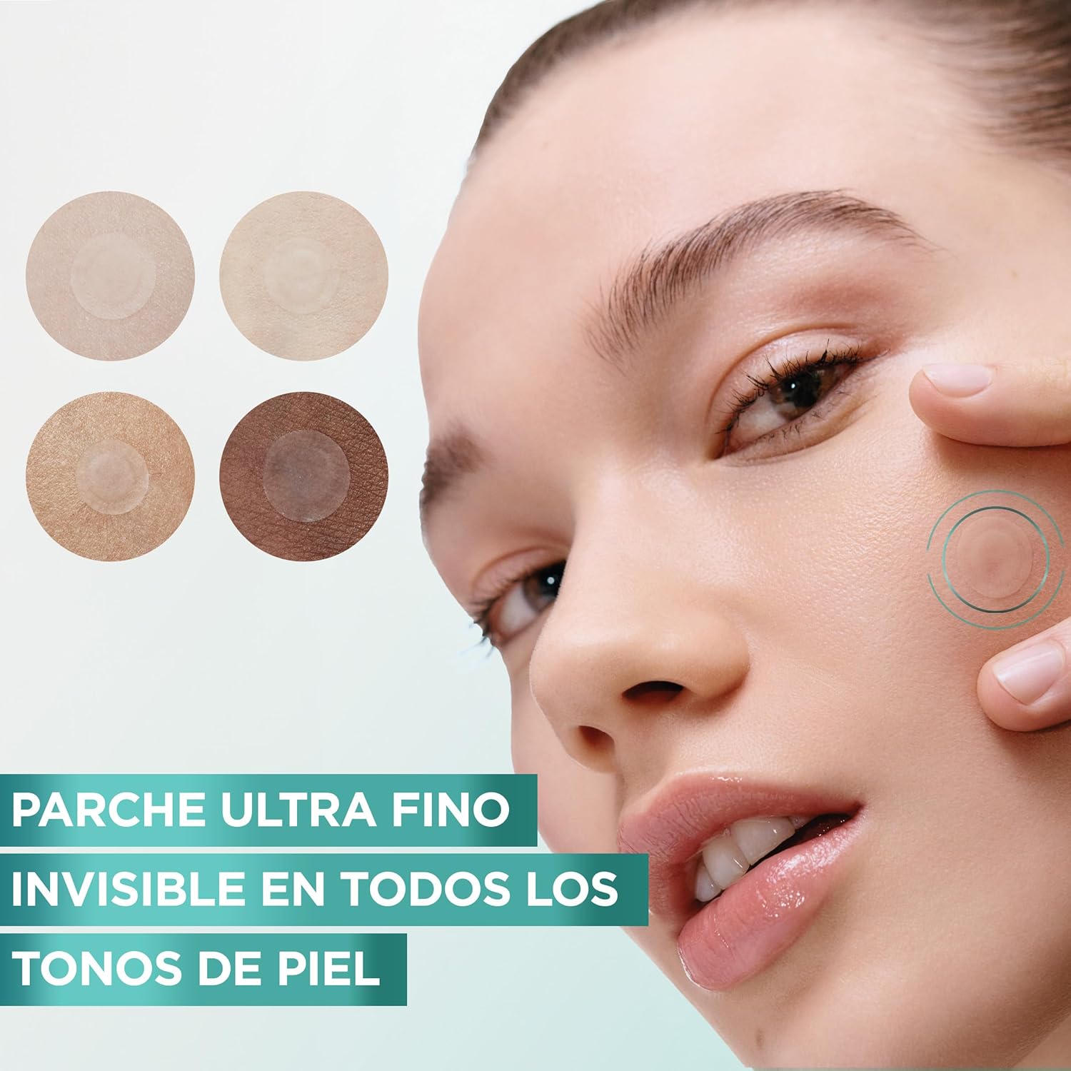 Demonstrates the product's ultra-thin and invisible nature, showing it blends seamlessly with different skin tones.