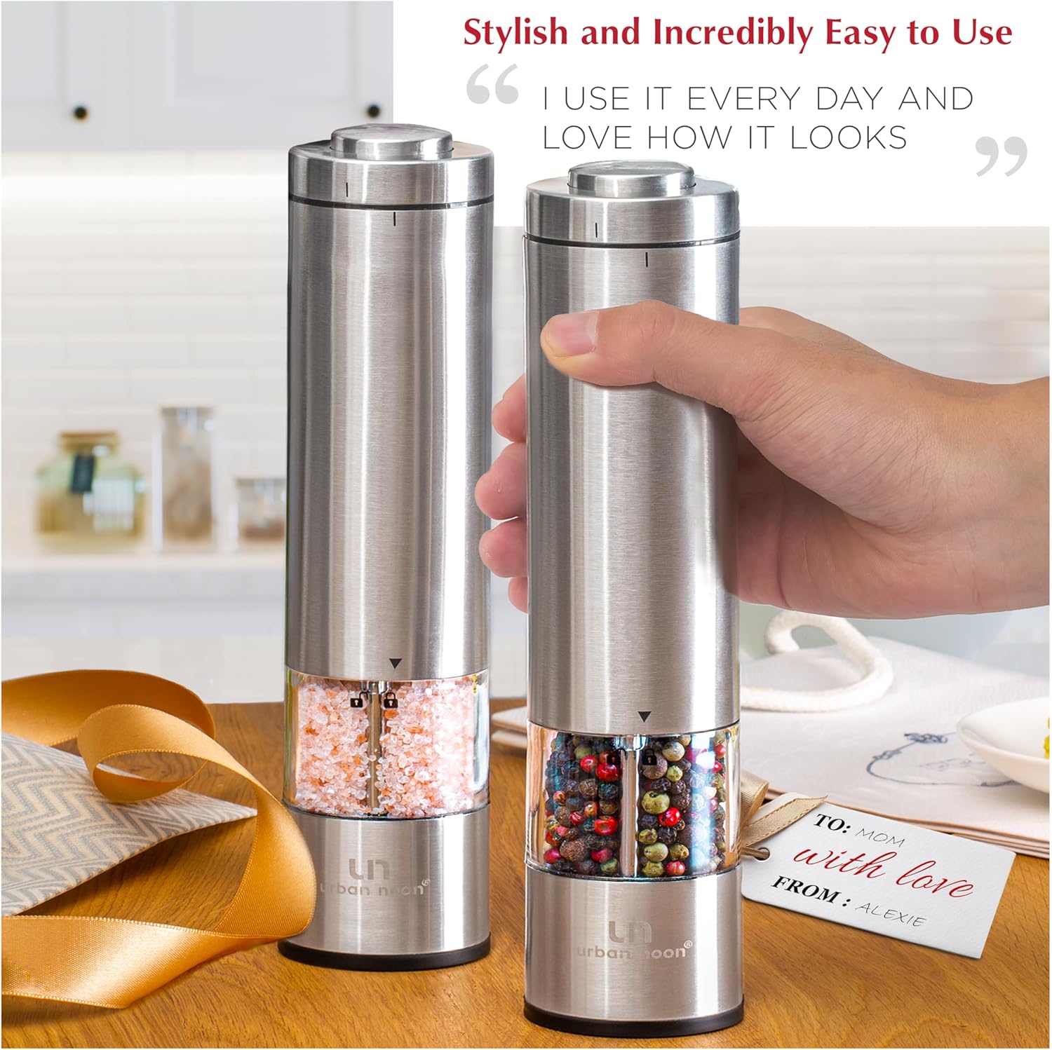 Highlights customer satisfaction with the product's ease of use and stylish appearance to build trust and appeal to potential buyers. Emphasizes the product's simplicity and user-friendliness to…