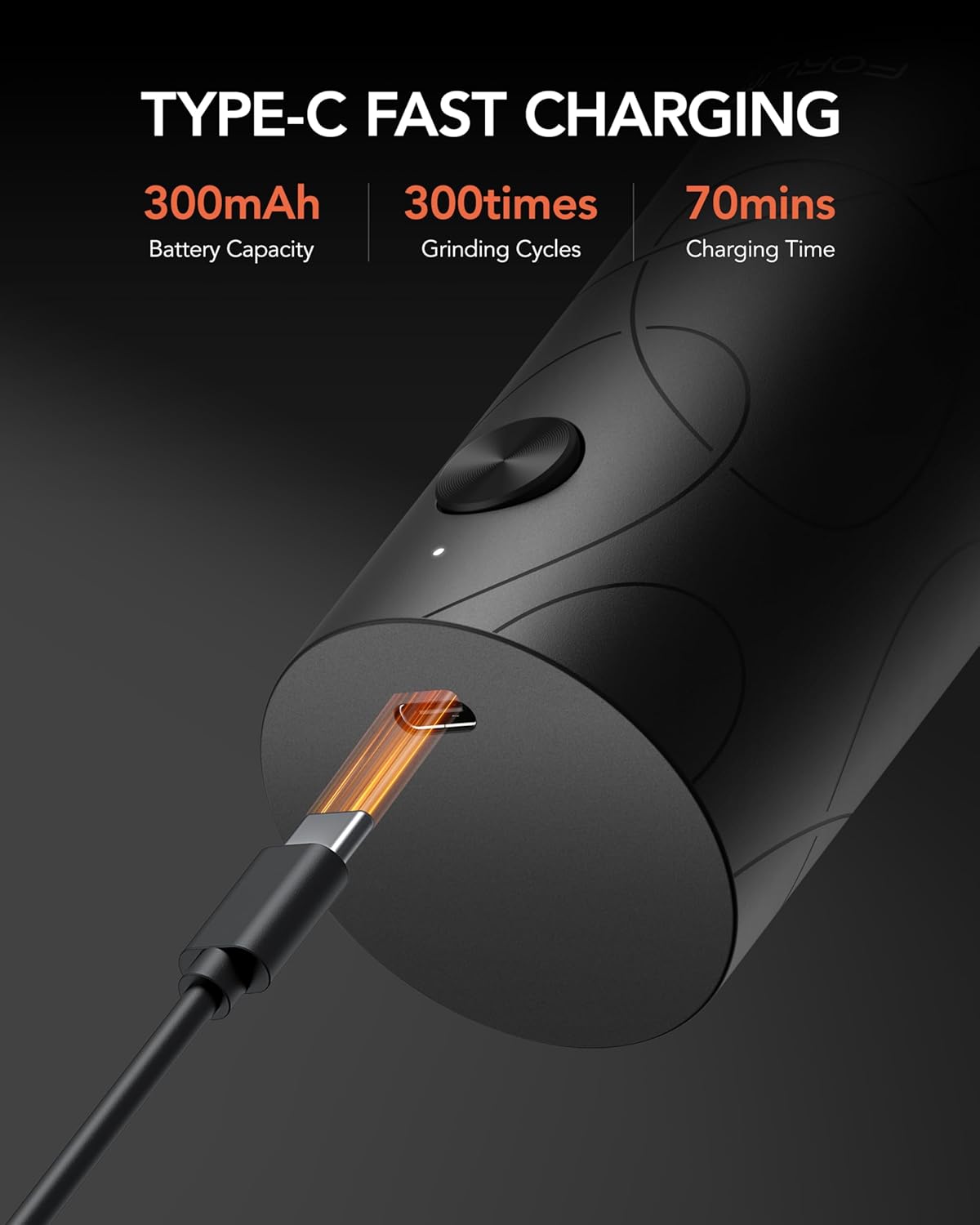 FORLIM Electric Salt and Pepper Grinder Set: Infographics
