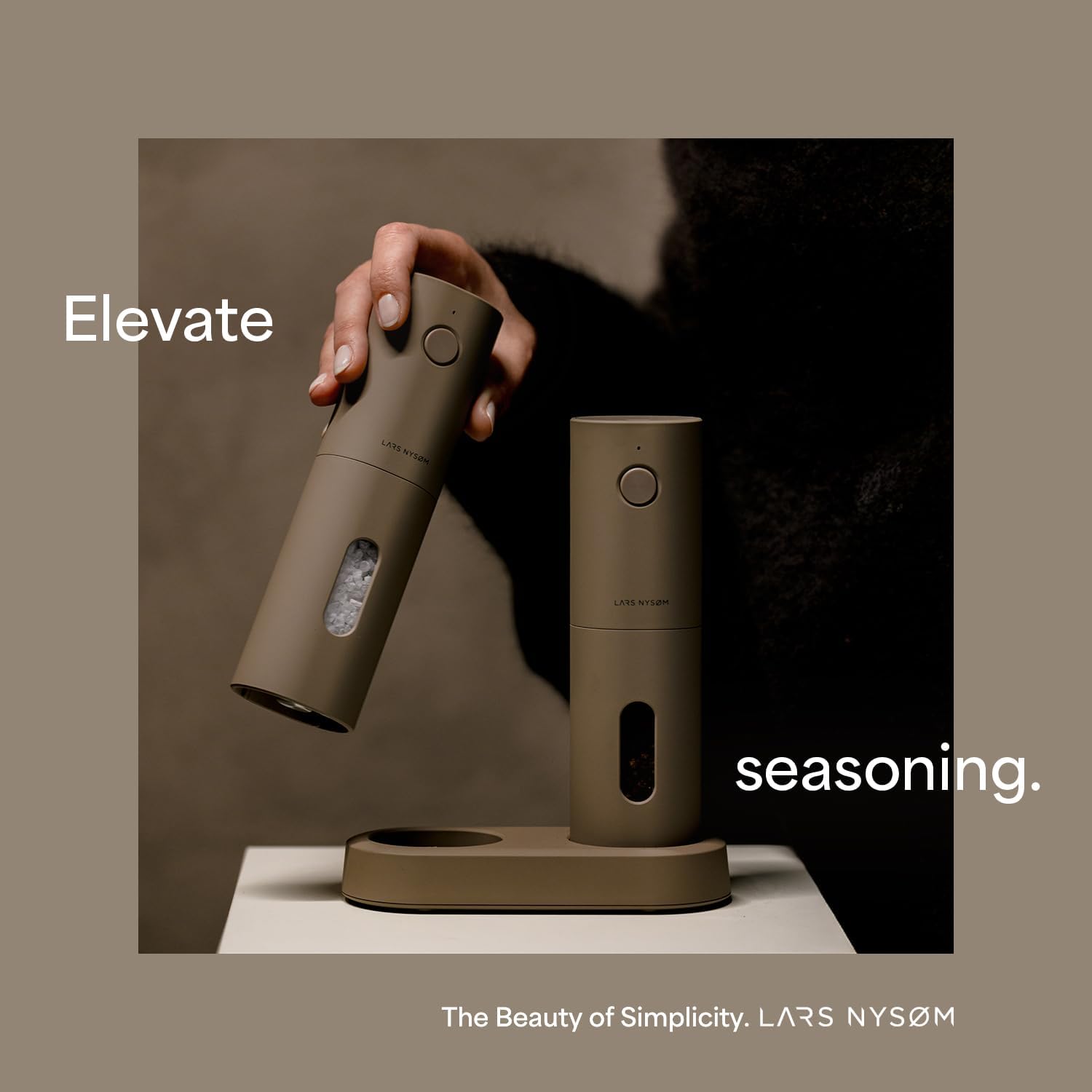 LARS NYSØM Electric Salt and Pepper Grinder Set I Automatic Salt and Pepper Mills with…: Infographics