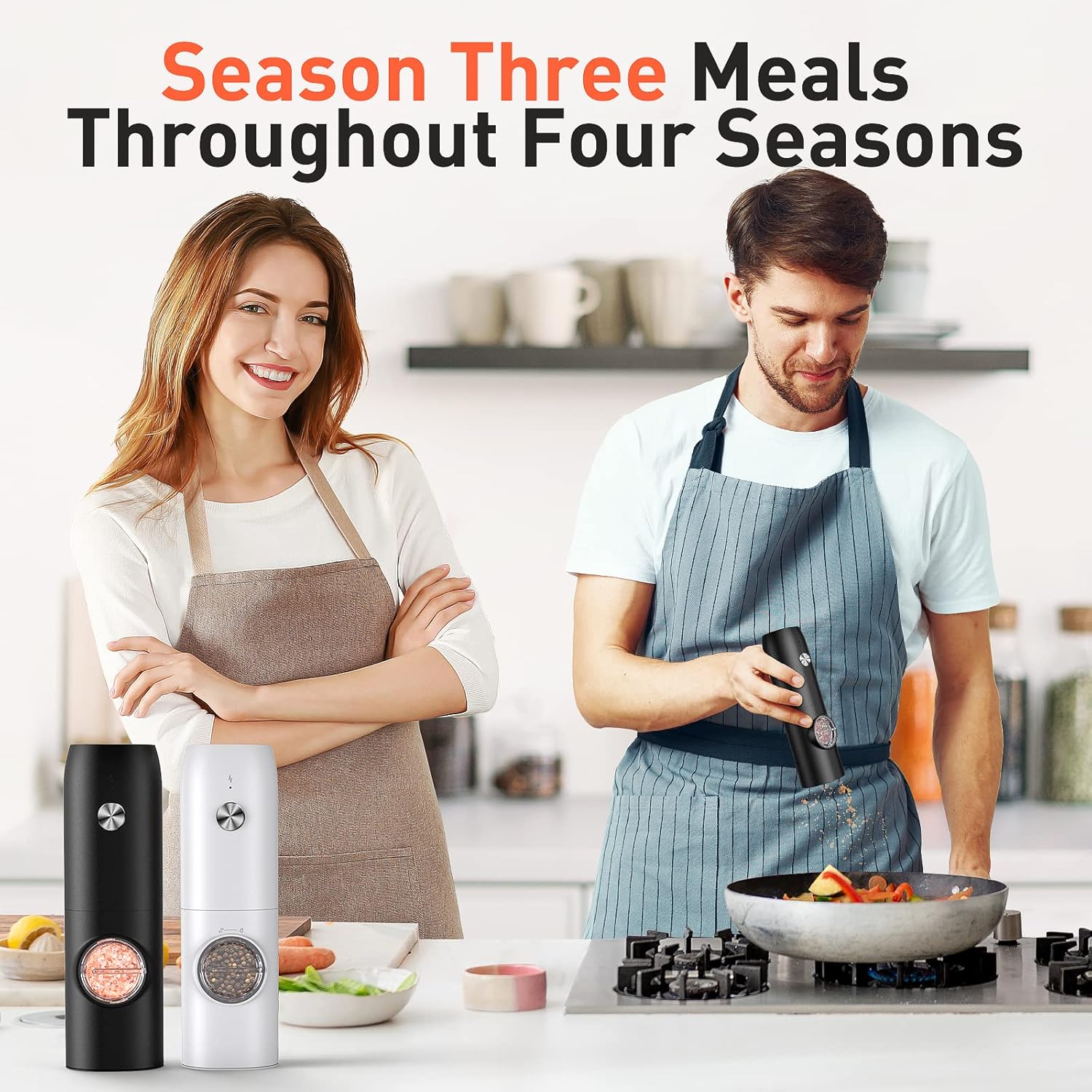Demonstrates the product's versatility for cooking throughout all seasons, emphasizing its usefulness year-round.