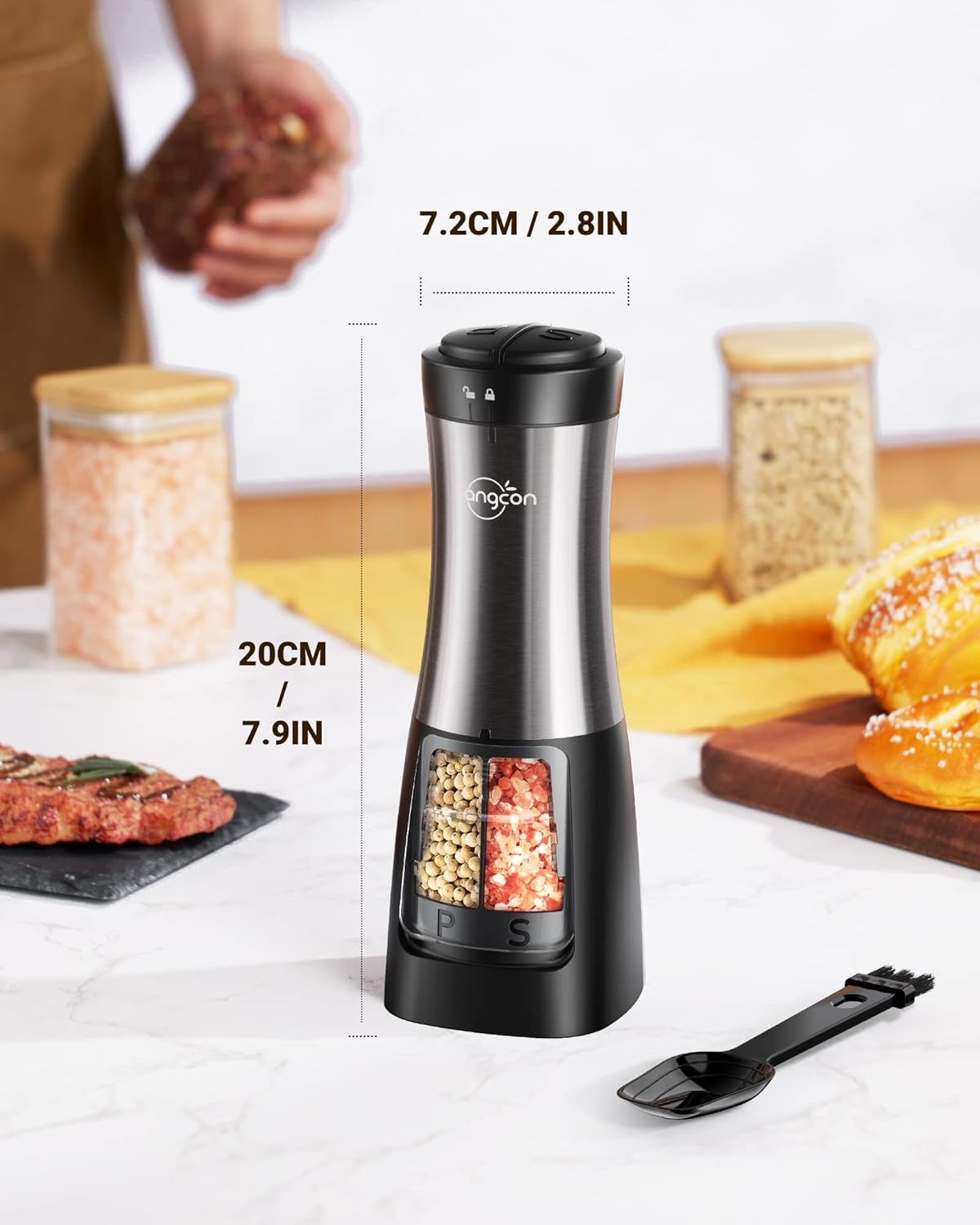 Shows the exact height of the product to give shoppers a clear understanding of its size.