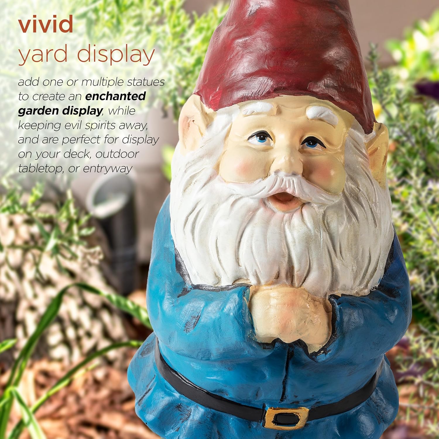 General graphic talking about the benefits of the garden gnome. For decor or deeper meaning, spirtual benfits. 