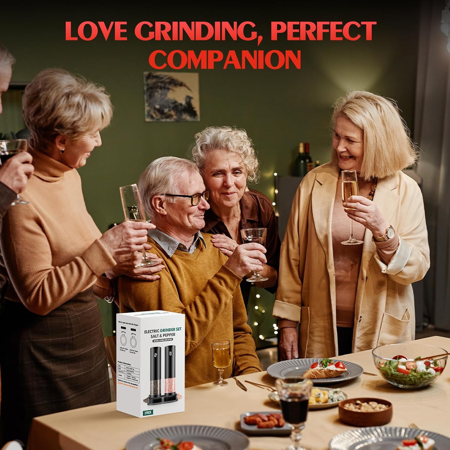 Shows the product being used in a social dining context, emphasizing its role as a companion for meals and gatherings. Highlights the product as an ideal companion for social dining experiences,…