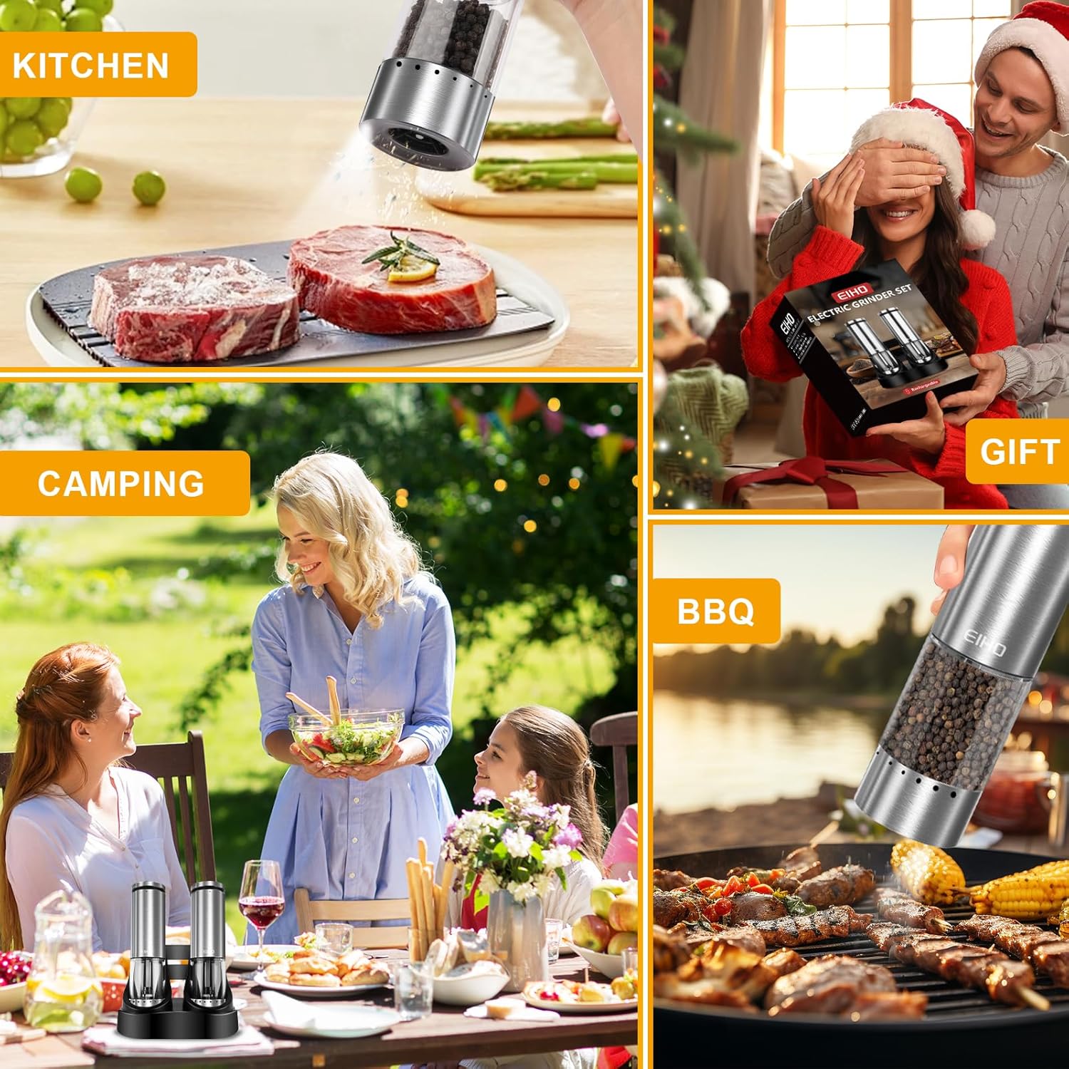 Demonstrates the versatility of the product by showing its use in multiple settings and occasions.
