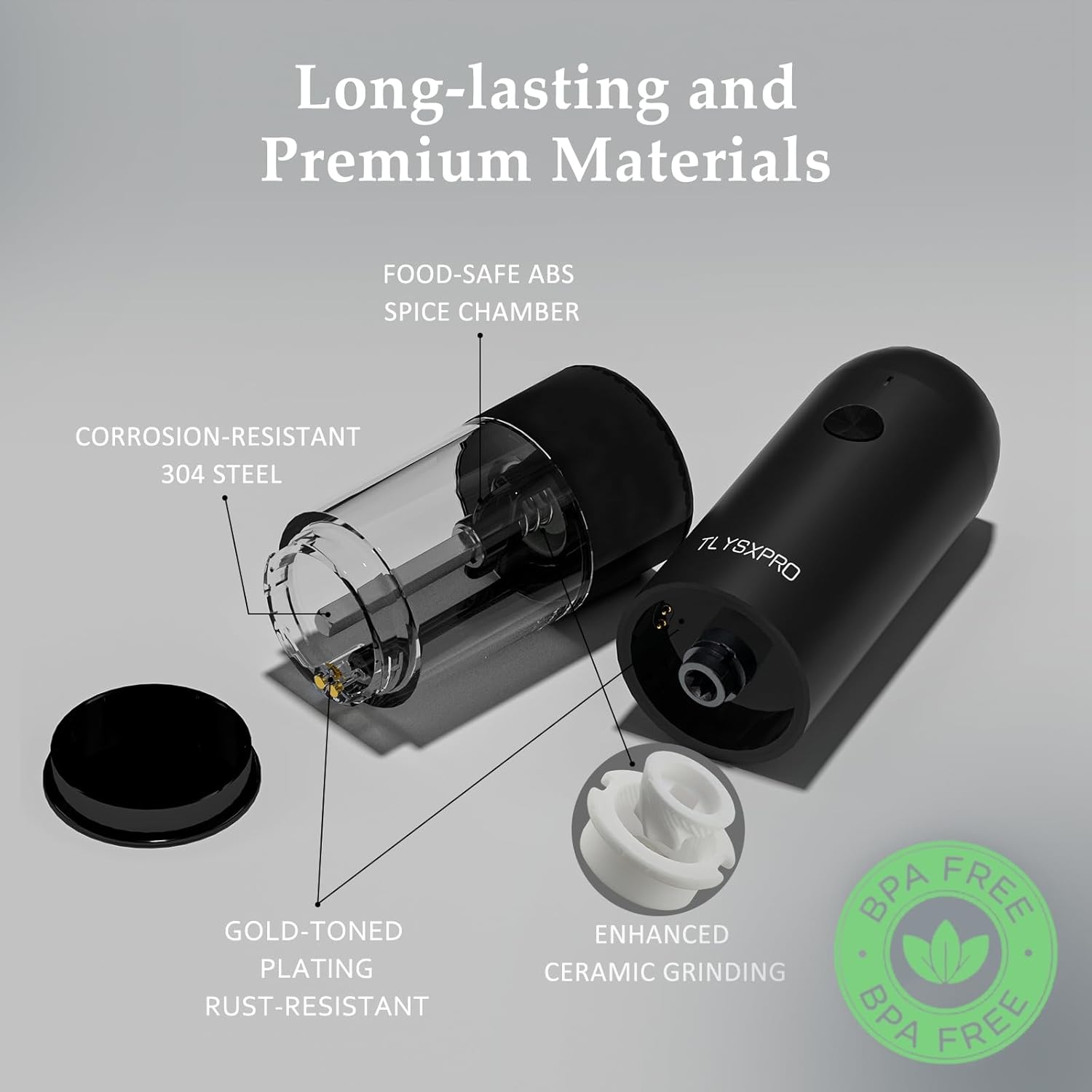 Highlights the high-quality materials and durable components used in the product to emphasize its long-lasting nature and premium build quality.