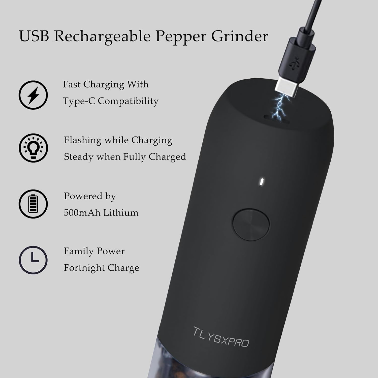 Electric Salt and Pepper Grinder Set: Infographics