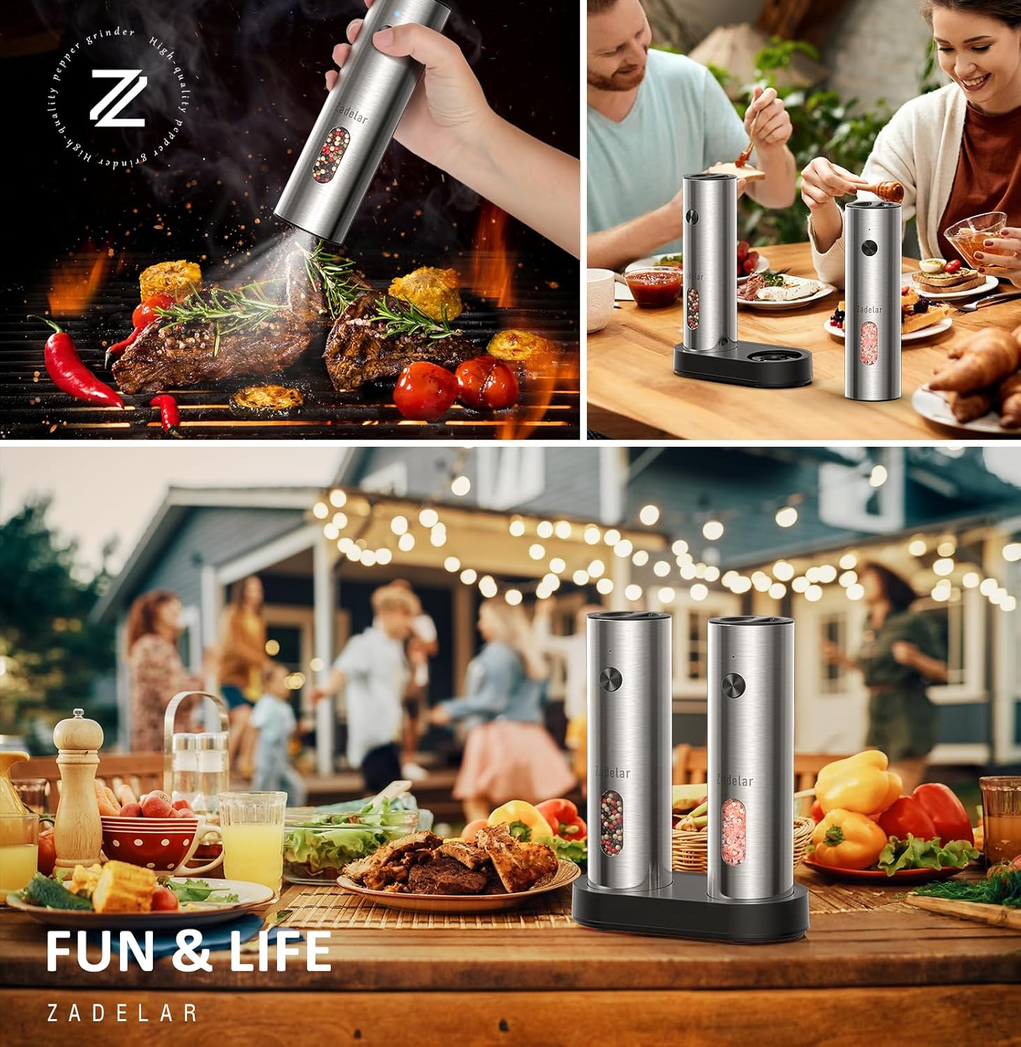 Demonstrates the product's versatility in different dining settings, from grilling to indoor meals to outdoor gatherings. Shows the product being used in real-life social situations, emphasizing its…