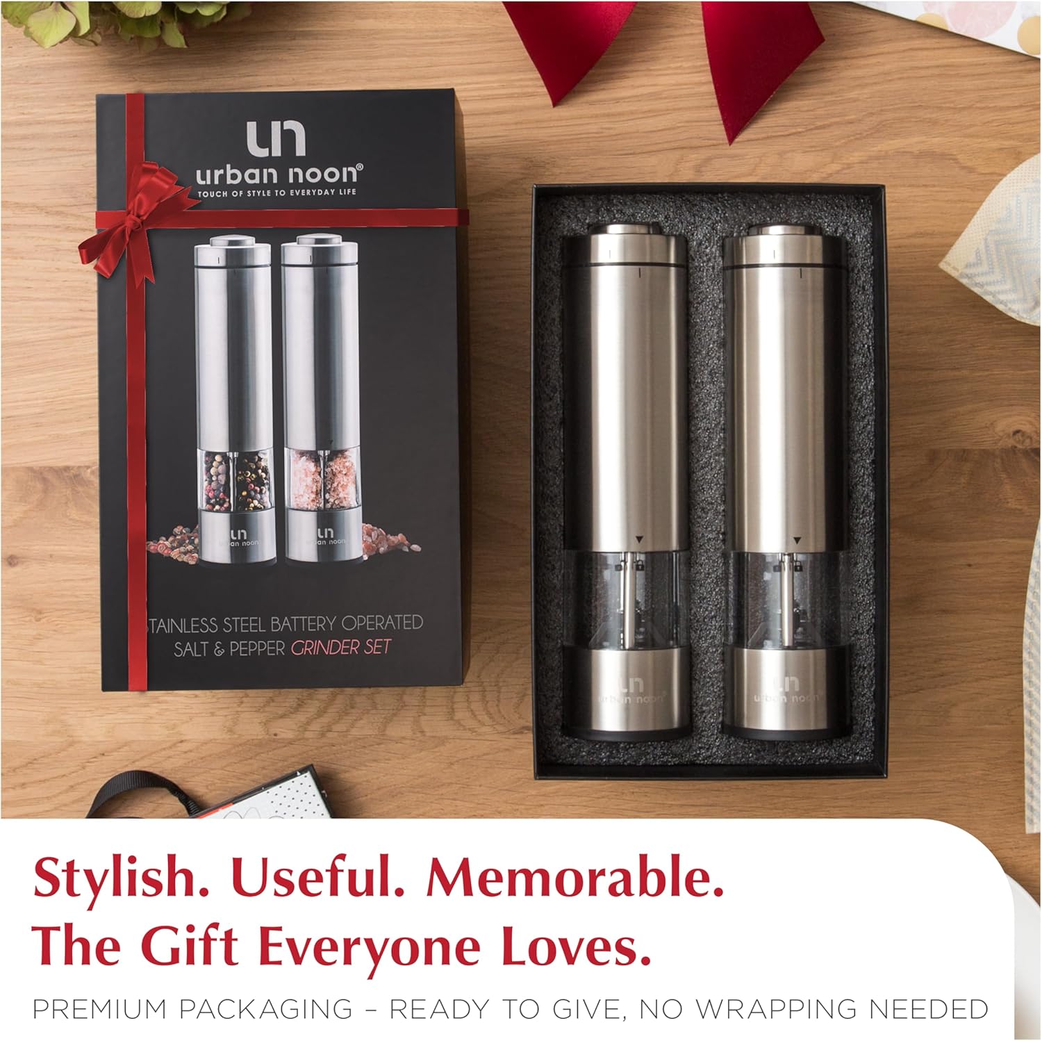 Positions the product as an ideal gift for holidays or special occasions, emphasizing its premium presentation and convenience. Shows the complete product set that customers will receive,…