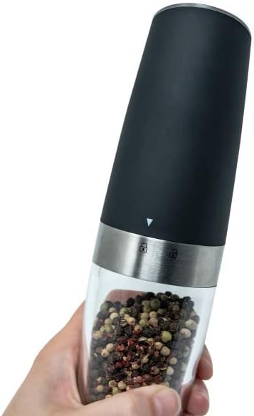 Showcases the product's electric grinding functionality and ease of use.