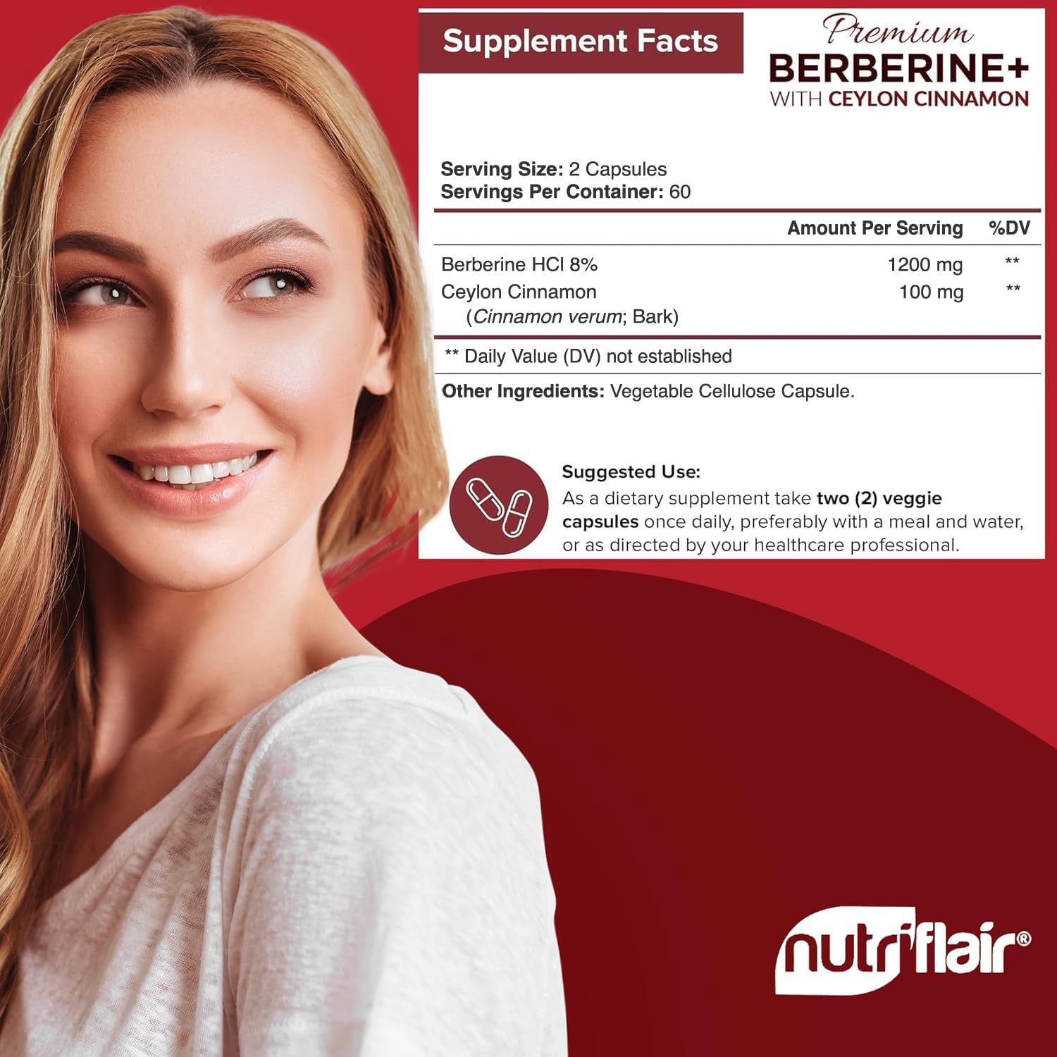 NutriFlair Premium Berberine HCL 1200mg: Infographics