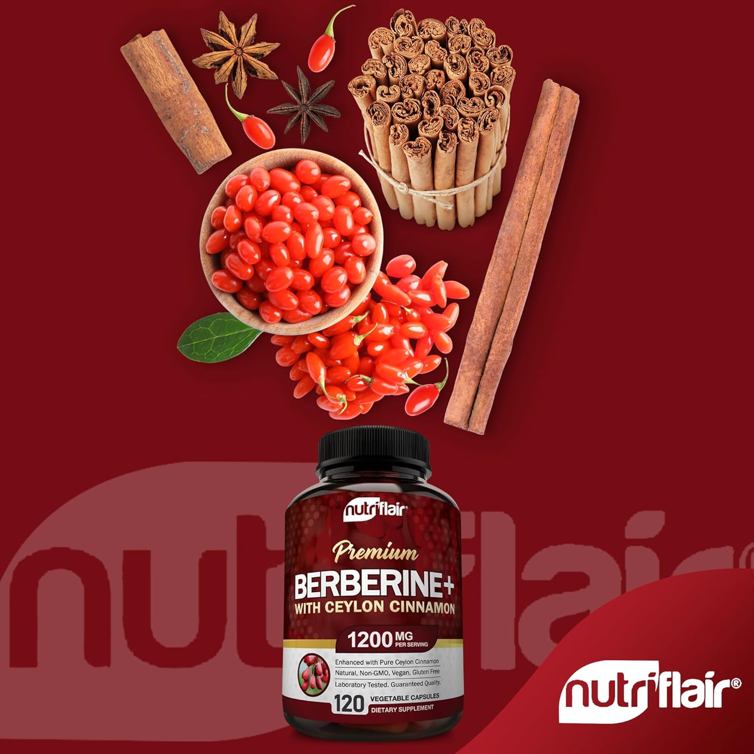 NutriFlair Premium Berberine HCL 1200mg: Infographics