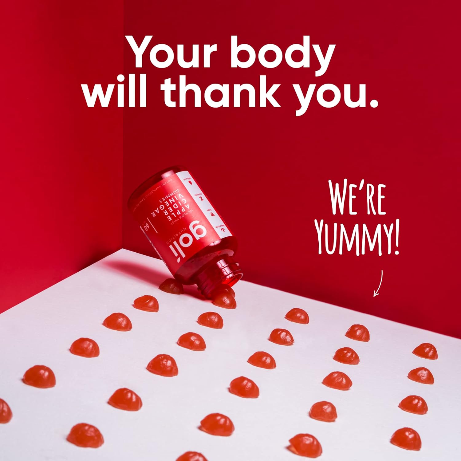 Emphasizes the positive impact of the product on the consumer's body, suggesting it's a healthy and beneficial choice.