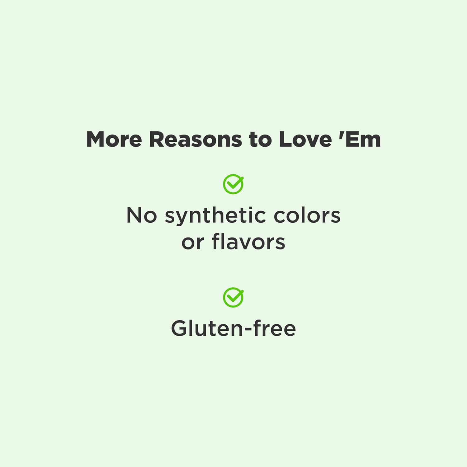 Highlights two key health-focused benefits of the product to appeal to health-conscious consumers.