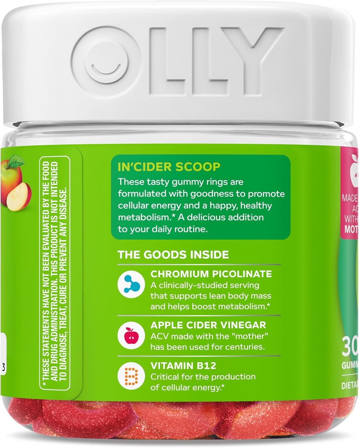 Highlights multiple health benefits of the product, including metabolism support, cellular energy production, and lean body mass support.