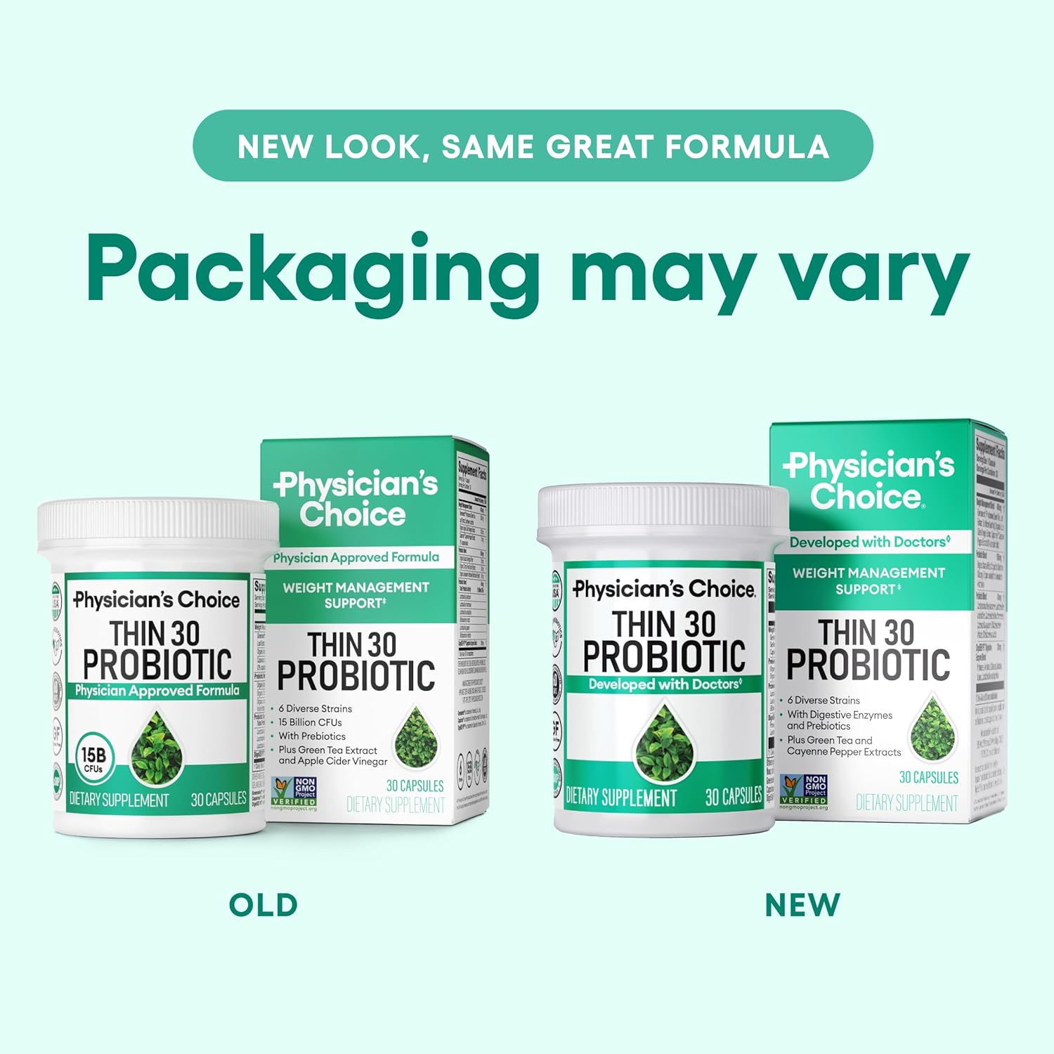 Informs customers about the product's packaging update while reassuring them that the formula remains unchanged.