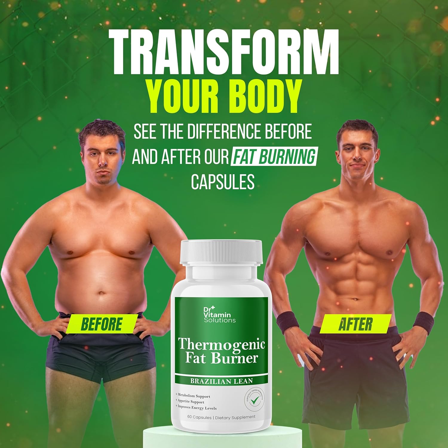 DR VITAMIN SOLUTIONS Thermogenic Fat Burner Brazilian Lean: Infographics