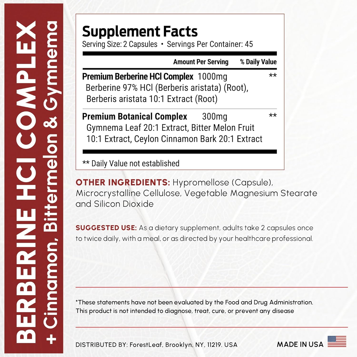 Provides detailed information about the product's composition, serving size, and ingredients to help customers understand exactly what they are consuming.