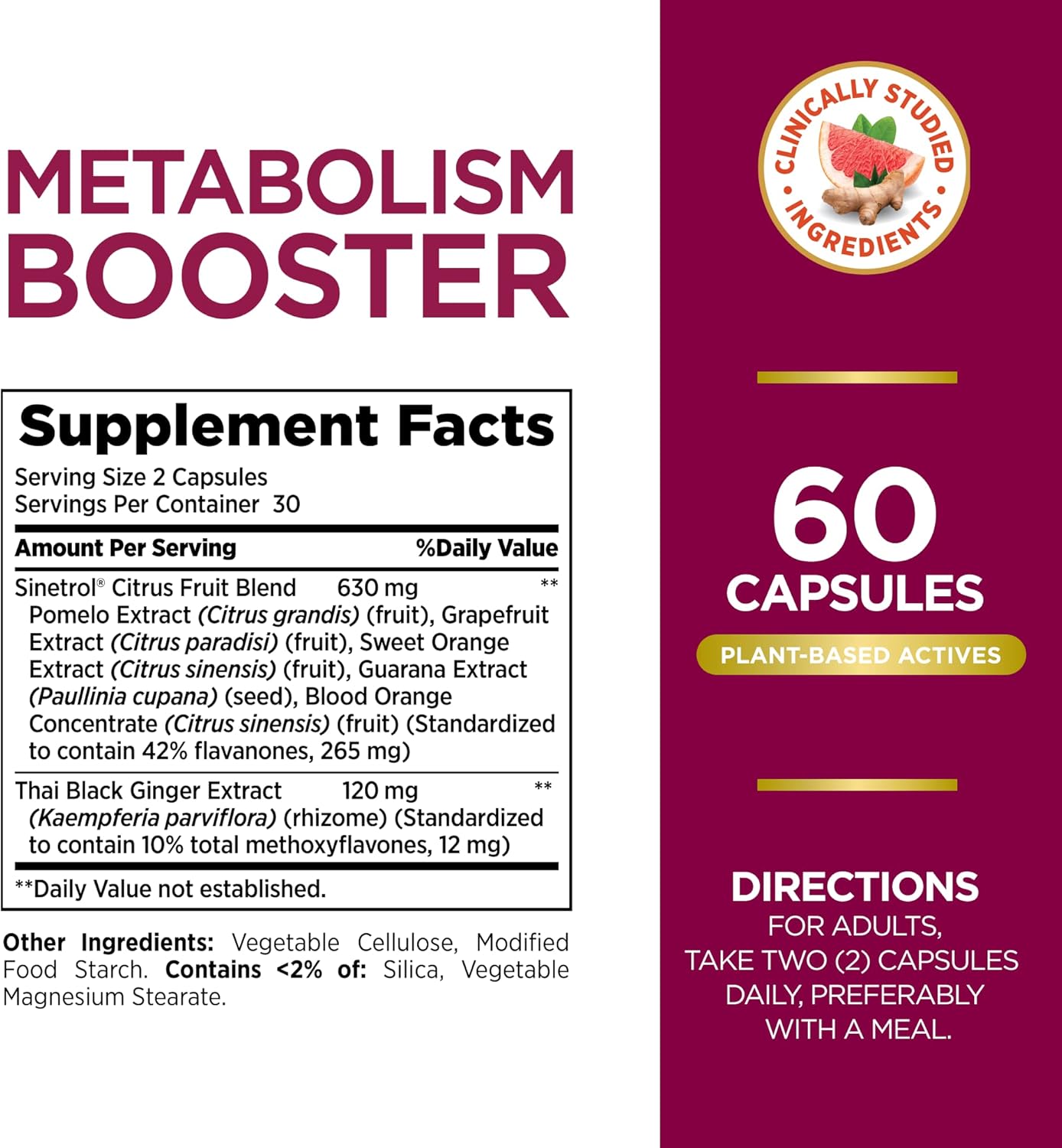 Provides detailed information about the product's ingredients, serving size, and nutritional content to help customers understand what's in the supplement. Informs customers about the recommended…