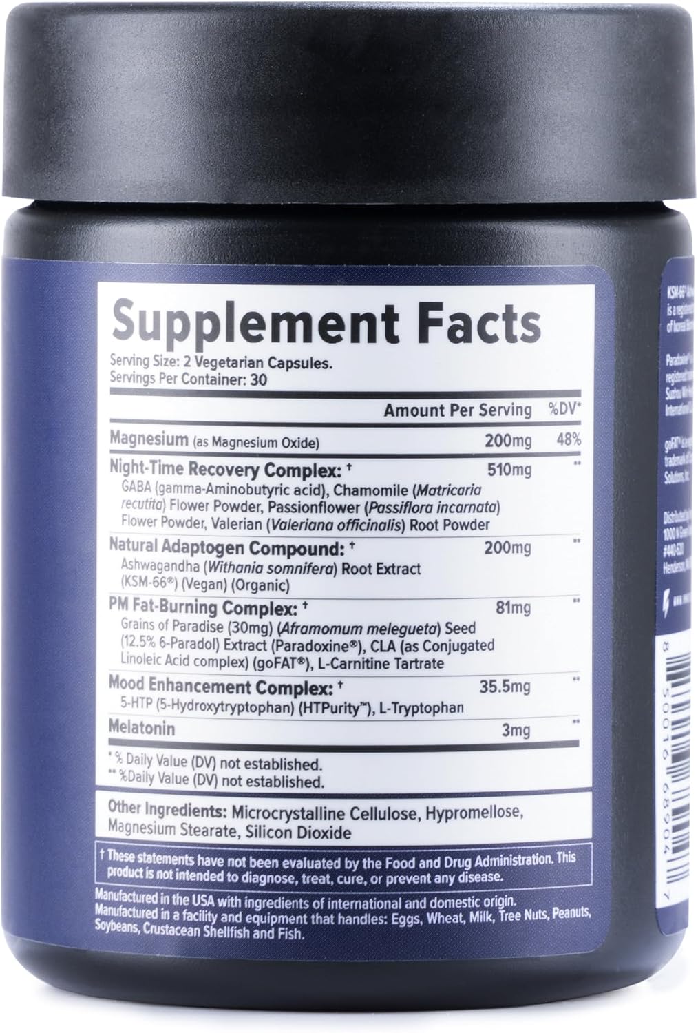 Provides detailed nutritional information and ingredient list to inform customers about the product's composition and dosage.