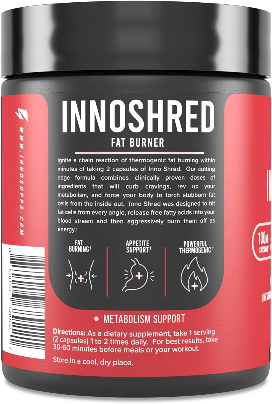 Highlights multiple benefits of the fat burner supplement, including fat burning, appetite control, and thermogenic effects to attract customers looking for comprehensive weight loss support.