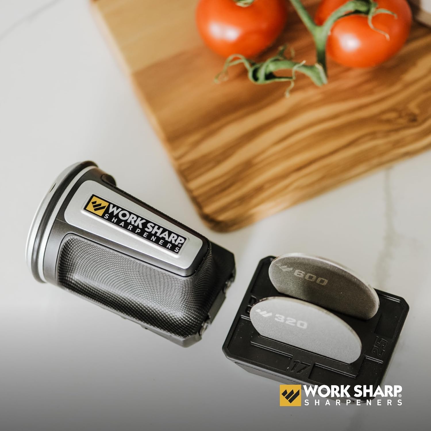 Shows the product in a real kitchen context to demonstrate its relevance for food preparation. Illustrates the product's use in a kitchen setting, implying its effectiveness for preparing meals.